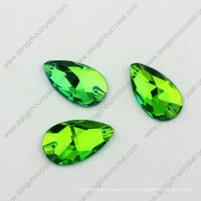 Botão de strass cristal decorativo Peridot Drop